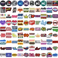 PVC slogan phrase bra hey sex hi out of office shoe buckle charms accessories decorations for sandals sneaker clog party gift DI