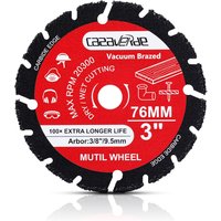 1Pc 76mm Vacuum Brazed Carbide Circular Cutting Disc Wheel Cutting for wWood Boards,Gypsum Boards,Fiberglass Board,Plastics,Etc