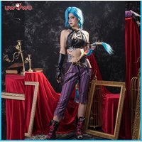 UWOWO Game Jinx Cosplay Game Arcane Jinx Costume XS-2XL Crit Loli Jinx Cosplay Loose Cannon Cosplay Outfit Halloween