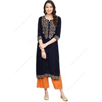 Indian Clothes Tops Pants for Women Cotton Embroidery Kurta Ladies India Traditional Clothing Ethnic Styles 2-pcs Sets
