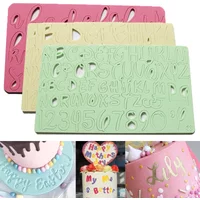 New Cake Tool Acrylic Capital/Alphabet/Number Embossed Cutter Mold Letter Cake/Cookie Cutter Stamp Fondant Cake Decorating Tools