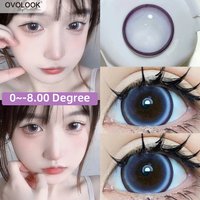 OVOLOOK-2PCS/Pair 14.5mm Lenses Pearl Series Color Contact Lenses For Big Eyes Beauty Blue Makeup Lens Purple Pupils Cute Lens