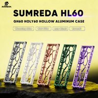SUMREDA HL60 HL61 GH60 Holy60 Wooting 60HE Hollow Aluminum Keyboard Case Shell 60% Layouts For Mad 60he Aula Win60 GT60 Keyboard