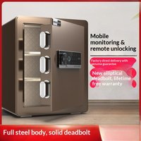 Mini Biometric Fingerprint Safe Box WiFi Digital Home Office Electronic Password Alarm Anti Theft Concealed Money Deposit