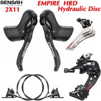 SENSAH EMPIRE HRD Disc 2x11s Road Bike Hydraulic Disc Brake Groupset, Hydraulic Disc Alloy 22s carbon Shifters