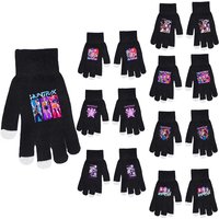 AliExpress Potdemiel KPop Demon Hunters Children Knitted Warm Gloves Anime Girl Stretch Mittens Full Finger Gloves Outdoor Cycling Skiing Gloves Gift