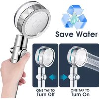 High Pressure Shower Head with One-click Stop Handheld Shower Head with Filters Water Saving Spray Hotel Bathroom Accessories