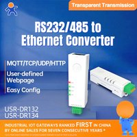 rs485 ethernet din serial RS232 to Ethernet small Size Din Rail Modbus RTU to TCP Gateway Support Edge MQTT USR-DR132 usr-dr134