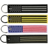 Fashion Personalized Motorcycle Cars Keychain Embroidery Flag Keyring For Scooters, Cars, Aviation Gifts Key Tag