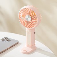 MEET SUN Desktop Silent Fan with 300mAh Battery Rechargeable Portable Makeup Setting Spray Fan And Mobile Phone Stand