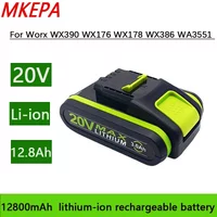 20V 12.8Ah lithium battery for Worx lpega WA3551 WA3551.1 WA3553 WA3641 WG629E WG546E WU268 WX678 WX550.2 WX550 worx Tools