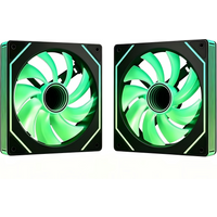 2-Pack 140mm PWM ARGB CPU/Case Fans, Forward Airflow with Infinity Mirror Lighting Effect