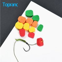 Topranc 45Pcs/Boxed Carp Fishing EVA Corn Shape Foam Pop Up Beads High Buoyancy Anti-Bottom Bait for Zig Rig Fishing