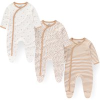 Kiddiezoom 3 teile/los Herbst Winter Mode Langarm Baby Boy Girl Stram pler 100% Baumwolle weiche Neugeborenen Overalls Kleidung