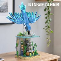 Kingfisher Animal Model Building Blocks Educational Toy for Kids Small Bricks STEM Learning