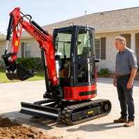 Hot selling Enclosed Cab 1.2 Ton 1.8 Ton Mini Excavator Customized Diesel Engine Tracked Digger Multifunctional Fast delivery