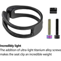 AliExpress Ultralight 6g Full Carbon Fiber +Screws Bike Seatposts Clamps MTB Road Bicycle Seat Post Clip 31.8/34.9mm Accessories