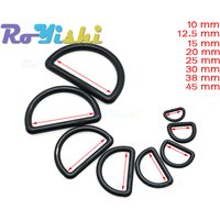 10 Pcs/Pack Plastic D-Ring Buckles Webbing Size 10mm 12mm 15mm 20mm 25mm 30mm 38mm 45mm Black