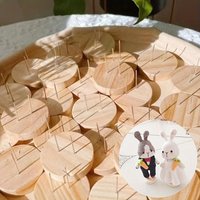 4/5/6cm Round Wooden Doll Stand Crochet Display Base for Felt Animal Toy Action Figure Support Holder - Home Decor