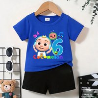 Cocomelons Boy T-Shirt Children Anime Kawaii Party Clothes Cotton Tee Shirts Short Sleeve Baby Short Tops Anime Tees Clothing