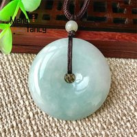 Natural Jadeite Peace Buckle Jade Pendant Exquisite Elegant Simple High-grade Best Selling Couple Fashion Jewelry Holiday Gifts