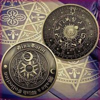 Twelve Constellations Divination Tarot Zodiac Lucky Challenge Coin Fidget Toys For Anxiety ADHD Flipping Decision Making And Fun