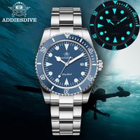 ADDIESDIVE Luxury Men's Analog Watch BGW9 Luminous Ceramic Bezel Bubble Mirror Glass Diver's Watch 200m Quartz Watches AD2068 image 4