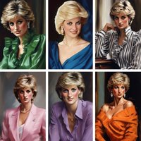 5D Celebrity Woman Diamond Painting Princess of Wales Portrait Full Drill DIY Diamond Art Kits Royal Elegant Wall Art Poster image 4