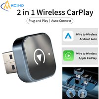 2in1 Wireless CarPlay & Android Auto Smart AI Box, Wired to Wireless Converter, Plug and Play for OEM Wired CarPlay Vehicles