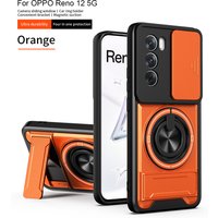 For OPPO Realme 14X 15X C71 C85 C65 C75 V60 RENO 12 PRO Camera sliding cover double bracket magnetic ring protection phone case