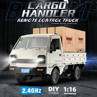 1:16/1:18 RC CAR Simulation With Spray Lights Drift Climbing Truck LED Light Haul Cargo Remote Control Electric Toys For Child