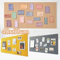 Lightweight DIY Felt Wall Stickers No Drill 40x60cm Photo Display Board Self-Adhesive Felt Bulletin Board Gallery Wall