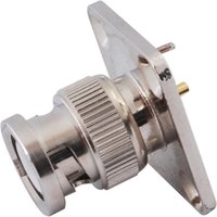 Superbat BNC Male 4 Hole Panel Mount /Flange with Solder Cup Audio RF Coaxial Connector for Audio RF Applications