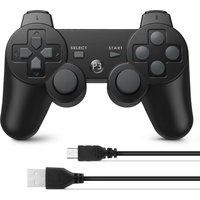 Wireless Controller for PS3 with Dual-Motor Vibration,Six-Axis Motion Sensor,Fast Charging Cable.Long-Battery Controller for PS3