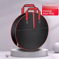 Thickened Waterproof Fishing Net Storage Bag Double Layer Canvas Fish Protector Bag Outdoor Camping Travel Gear Fishing Equip...