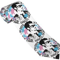 Kiss All The Time Disco Album Men Neckties Silk 8 cm Harrys Music Styles Neck Ties for Men Daily Wear Gravatas Accessories