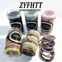 15pcs/set Hair Ties for women Cans Packaging Braided Twisted Elastic Hair Rope Durable High Elasticity Rubber Bands Hair Bundle
