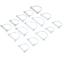 5/4/2Pcs D Shape Coupler Safety Pin Shaft Locking Ring Split Hitch For Car Trailer Truck Farm Lawn Garden M6 M8 M9 M9.5 M10 M12