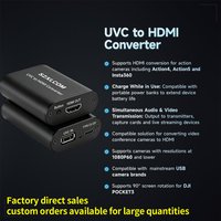 SZXLCOM UVC to HDMI Converter 1080P60 MJPEG Compatible with DJI Pocket 3 / Insta360 / USB Camera for live streaming/teaching etc