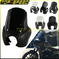 Motorcycle Retro Replica Headlights Fairing With Windshield Mounting Bracket Kit For Harley Dyna FXD FXDX Front Headlamp Fairing