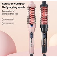 Heating Curling Comb with Infrared Care PTC Thermal Round Brush Styling Iron for Volumizing Anti-Scald Professional Hot Brush