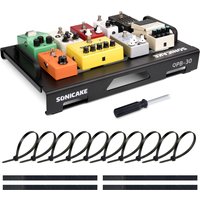 SONICAKE Large Size Guitar Pedal Board Guitar Effects Compact Pedalboard with Pedals Mountain Tape, Cable Tie & Patch cables