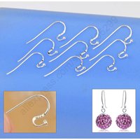 Earring Findings Genuine 925 Sterling Silver Jewellery Ear Wire S Ball Hooks DIY Handmade Collections Top Quality