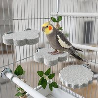 1PC Bird Lava Stone Perch Platform Beak Grinding Pumice Block Springboard for Cockatiel Budgie Hamster Cage Station Pet Supplies