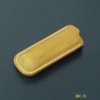 Fashion Handmade Multi style Explosion-Proof Gas Lighter Protect Leather holster For Bic J3 Reusable Case Smoking Gadgets