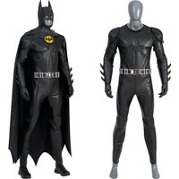 High Quality New Disguise Bat Cosplay Costume Black Movie Flash Bat Cosplay Suit Keaton Bat Costume Bruce Outfit and Accessories