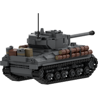 671piece MOC Military Series M4A2E8 Sherman Tank Model DIY Assembly Building Block Toy, Children's Birthday Gift