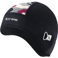 AliExpress West Biking WEST BIKING Winter Cycling Cap Windproof Thermal Fleece Helmet Liner Hat with Glasses Hole for Outdoor Cycling Running Fishing
