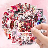 50Pcs Hazbin Hotel Stickers Vox and Vaggie Stickers Car Laptop Phone Refrigerator Waterproof Decorative Stickers