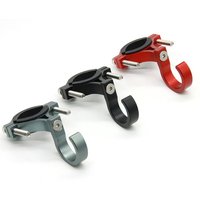 1Pc Aluminum Alloy Hook Hanger Holder For Scooter Bike Motorcycle Bag - Adjustable 20-35mm Tube Clamp Mount Accessory